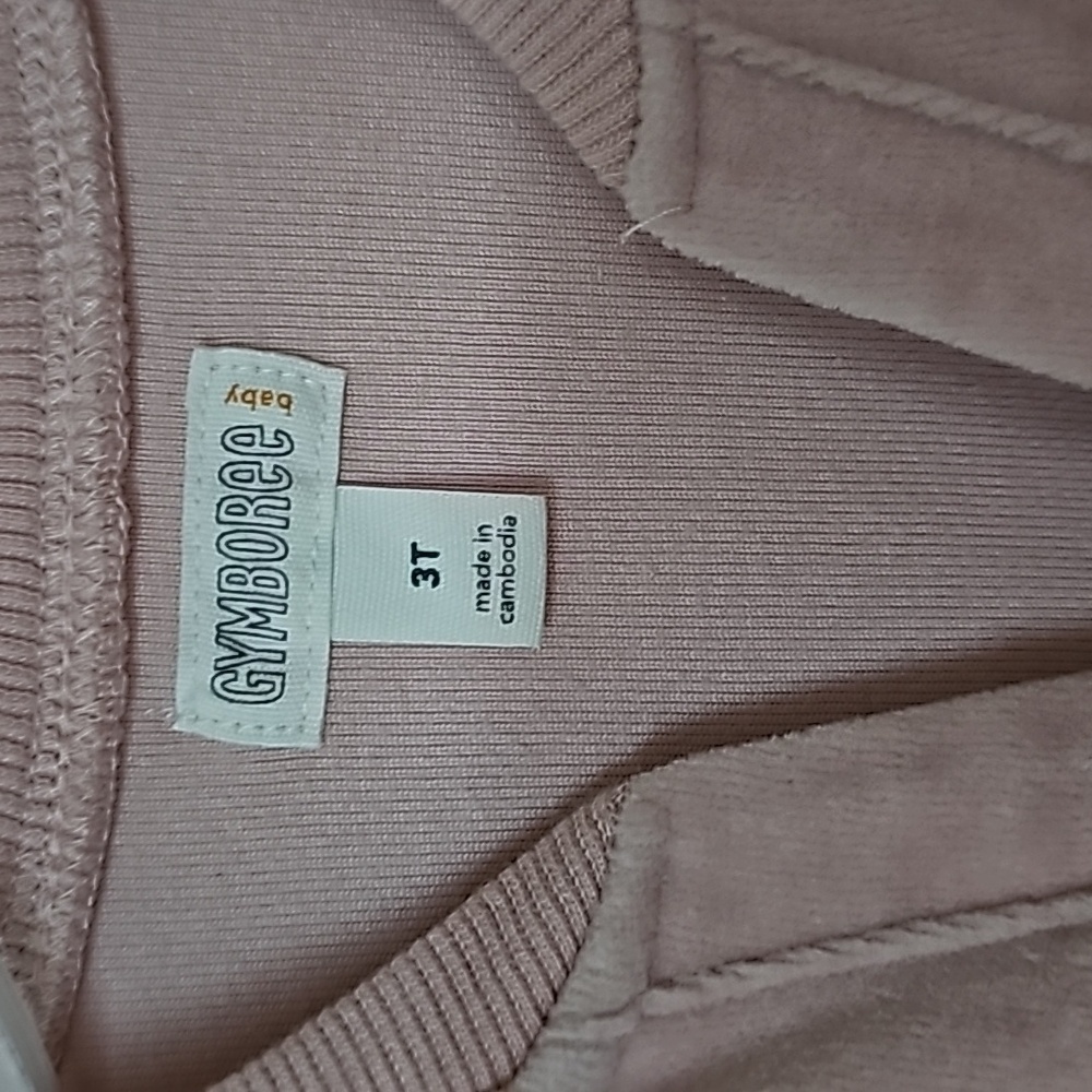 GYMBOREE | Pale Pink Velvet Long-Sleeve Jumpsuit with Pockets - Picture 4 of 12